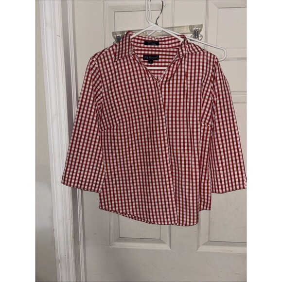 Facconable Tops - Faconnable Classique Long Sleeve Button Down Shirt Red Small